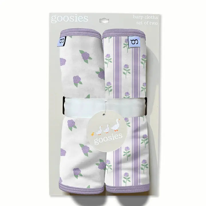 Lilac Buds Tiny Floral- Burp Cloth Set