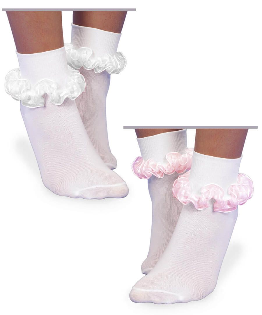 Jefferies Ribbon Tutu Lace Cuff Socks