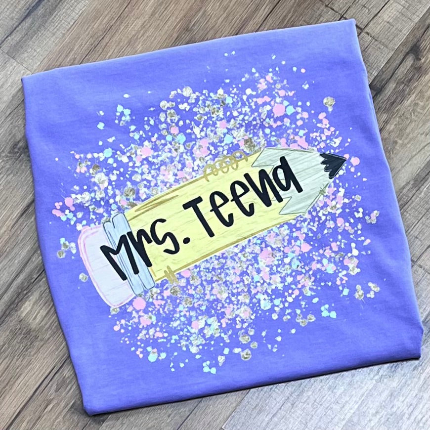 Pencil Splatter Custom Short Sleeve