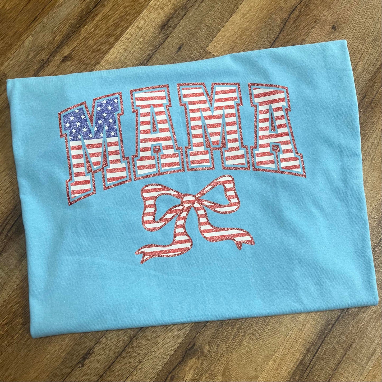 Patriotic Coquette Bow Mama Short Sleeve