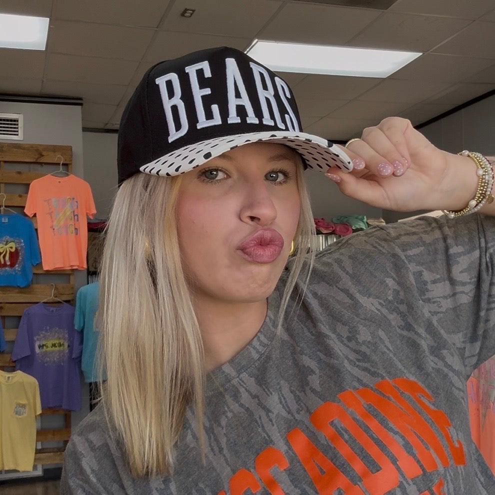 Bears Black Polka Dot Hat