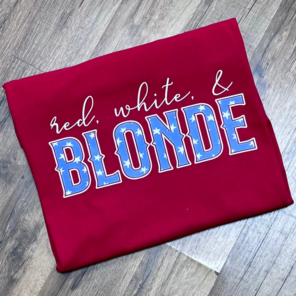 Red, White, & Blonde Red Short Sleeve