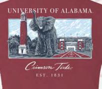 Load image into Gallery viewer, Alabama Crimson Tide Landmarks Short Sleeve Shirt