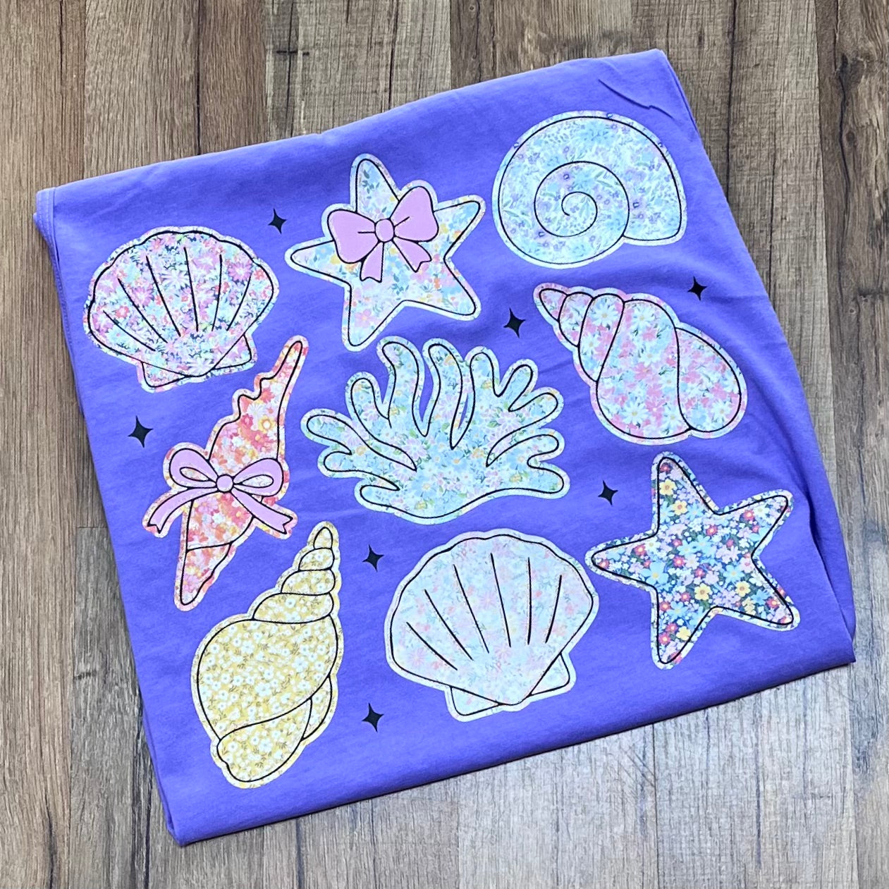 Floral Seashells Tee or Tank