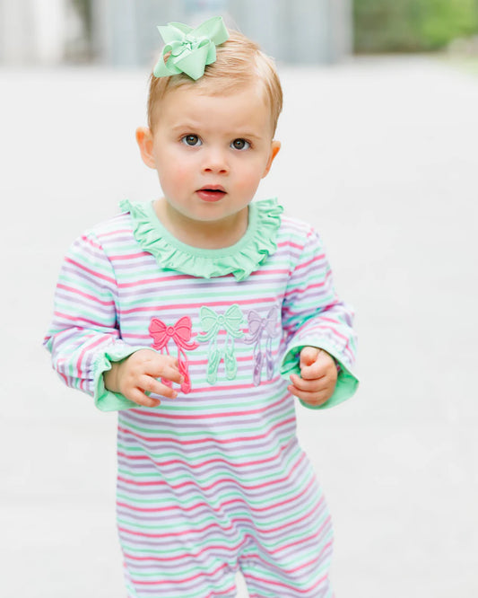 Bows & Ballet Ruffled Long Romper