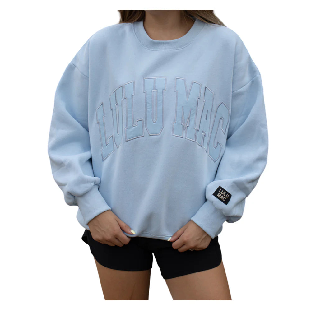 Lulu Mac Sweatshirt Blue on Blue Stitch