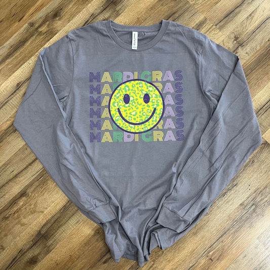 Smiley Face Mardi Gras Shirt
