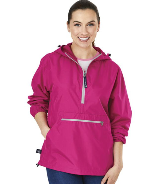Adult Hot Pink Charles River Pack-N-Go Pullover