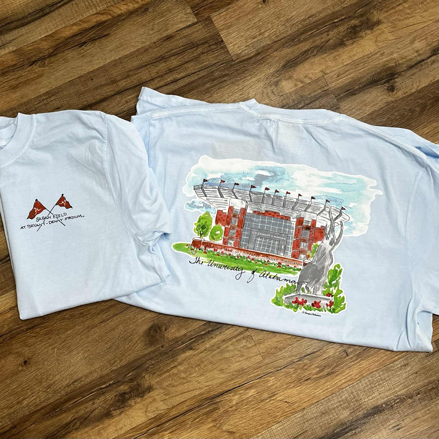 Alabama Watercolor Stadium Short Sleeve