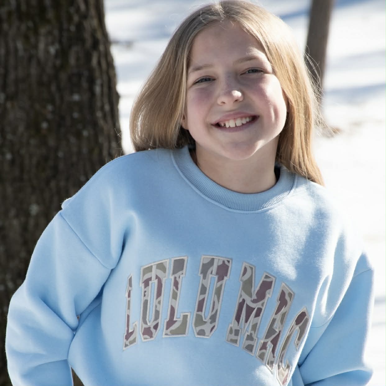 Lulu Mac YOUTH Sweatshirt Blue Camo
