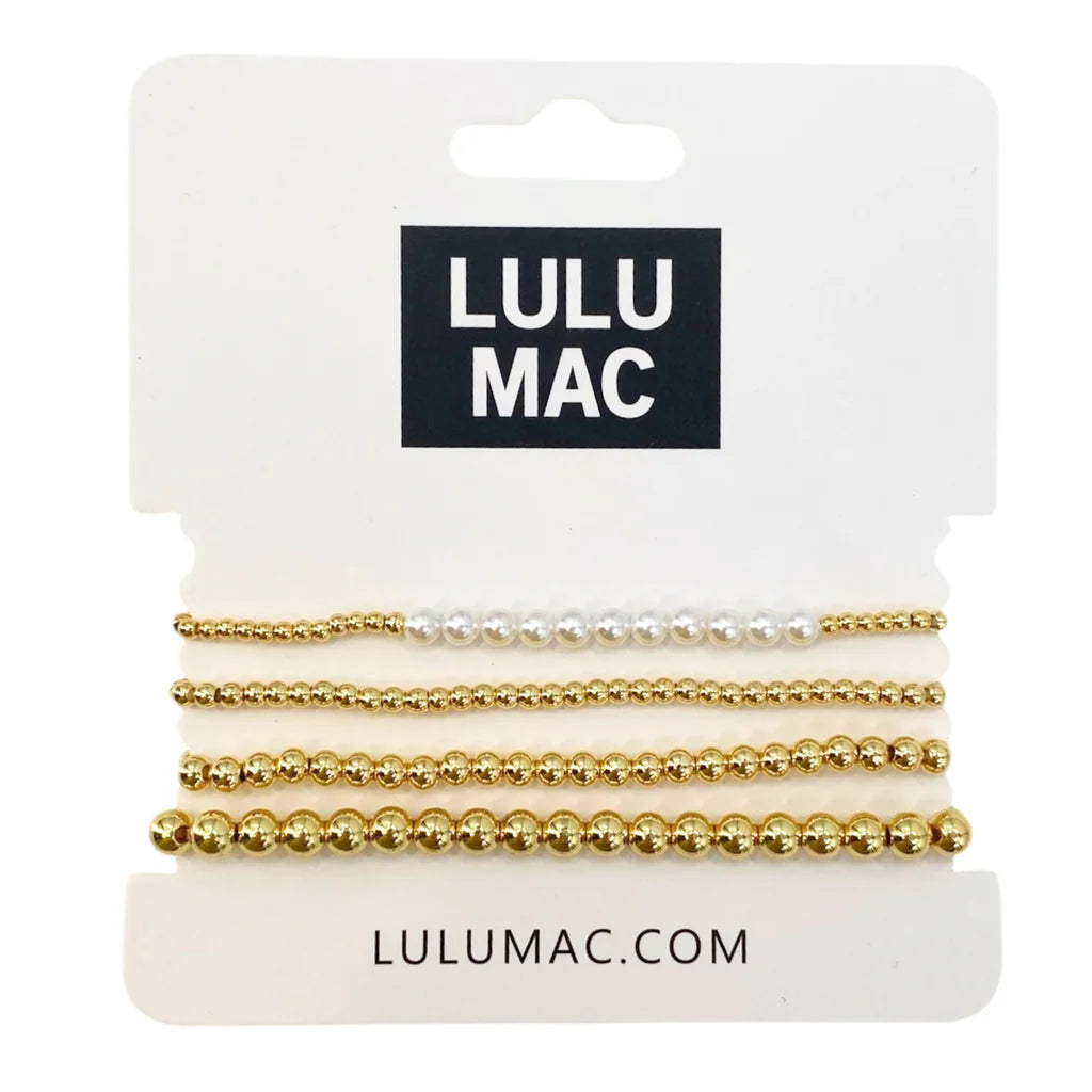 Lulu Mac 4 Stack Bracelet Gold