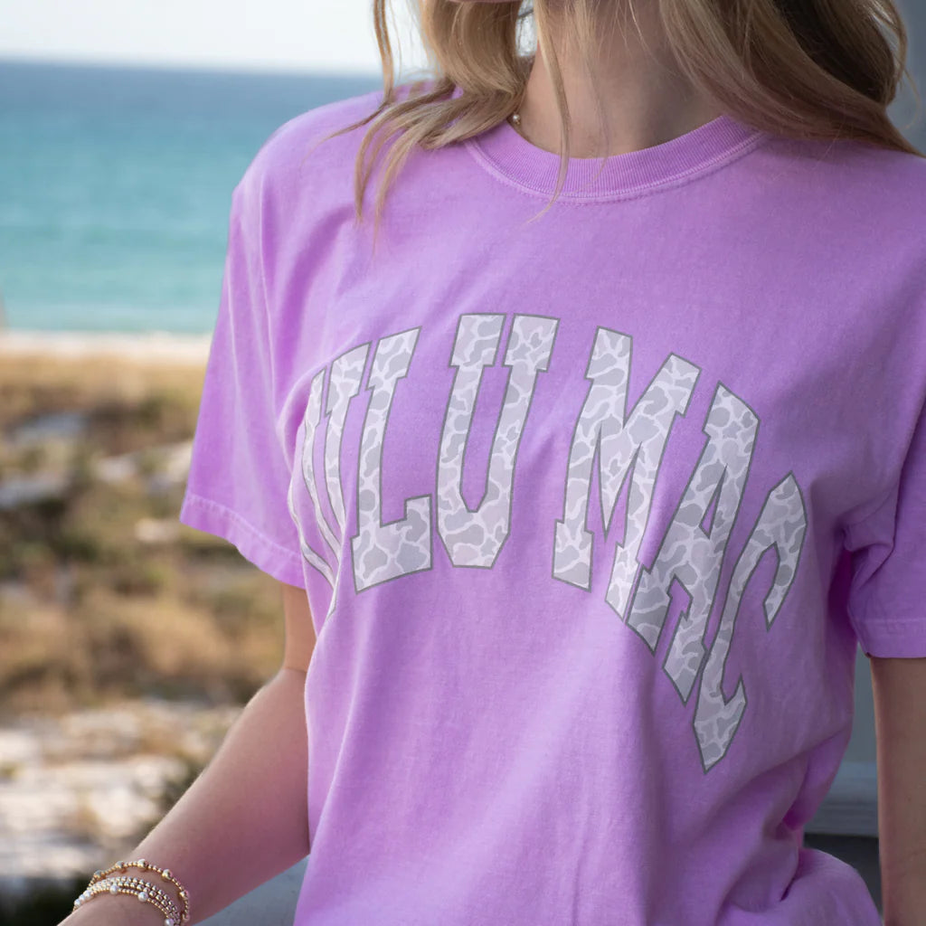 Lulu Mac T-Shirt Neon Violet Light Camo