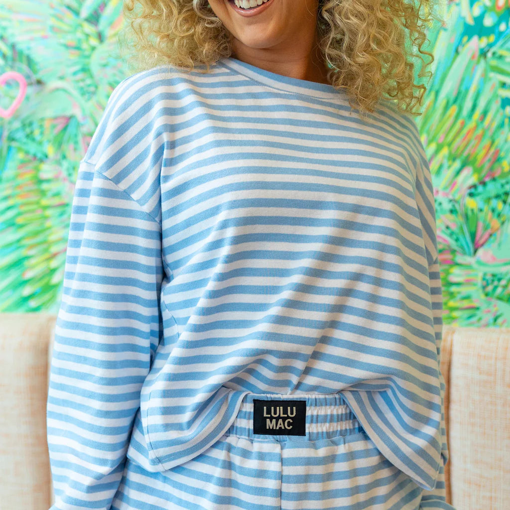 Lulu Mac Longsleeve Stripe Lt Blue