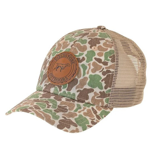 Fieldstone Hat Camo Circle Leather Patch