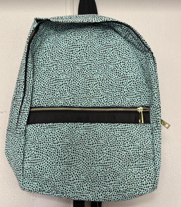 Oh Mint! Large Seersucker Backpack