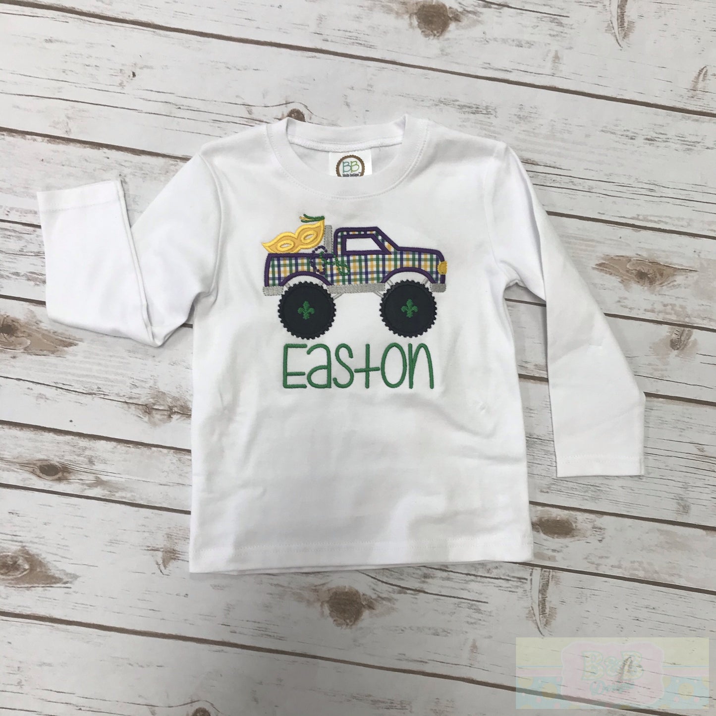 Mardi Gras Truck Long Sleeve Toddler Tee