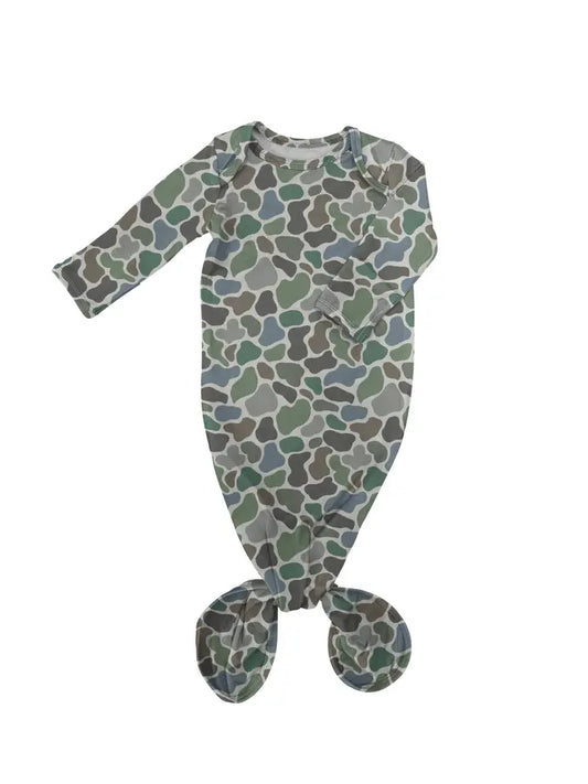 Pebble Camo- Knotted Gown
