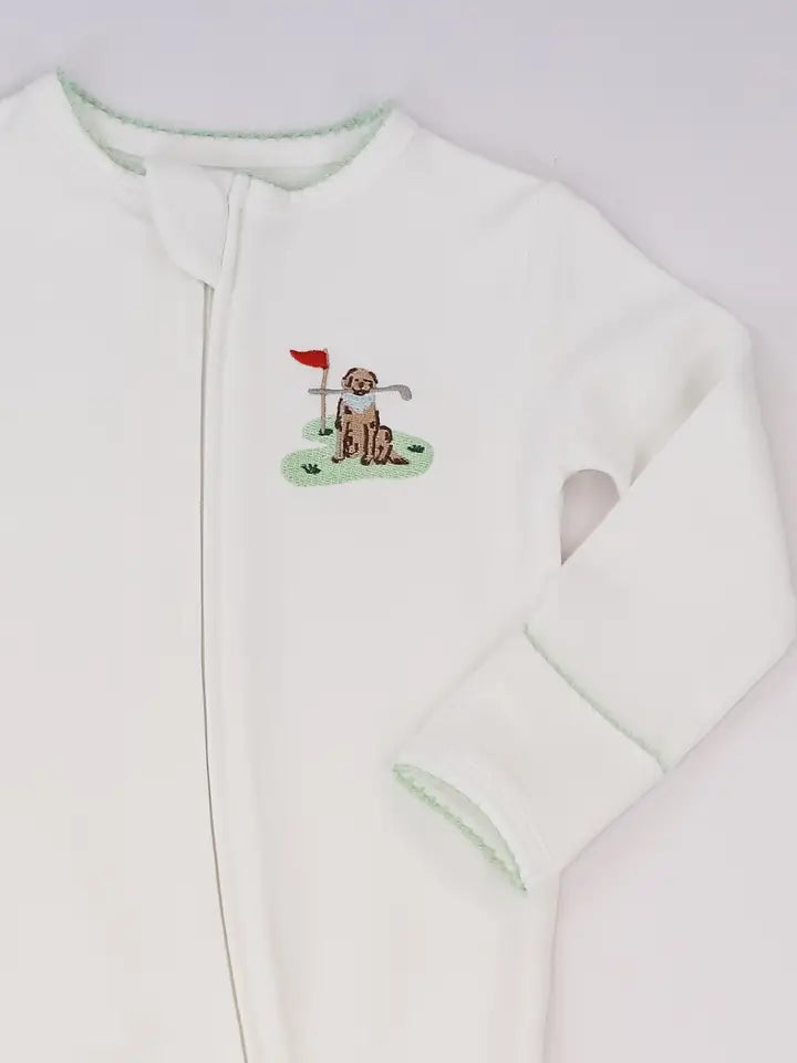 Golf Dog- Zip Romper