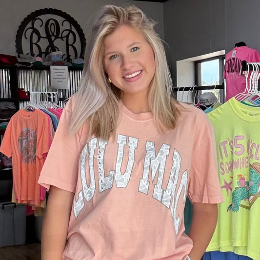 Lulu Mac T-Shirt Peach Camo