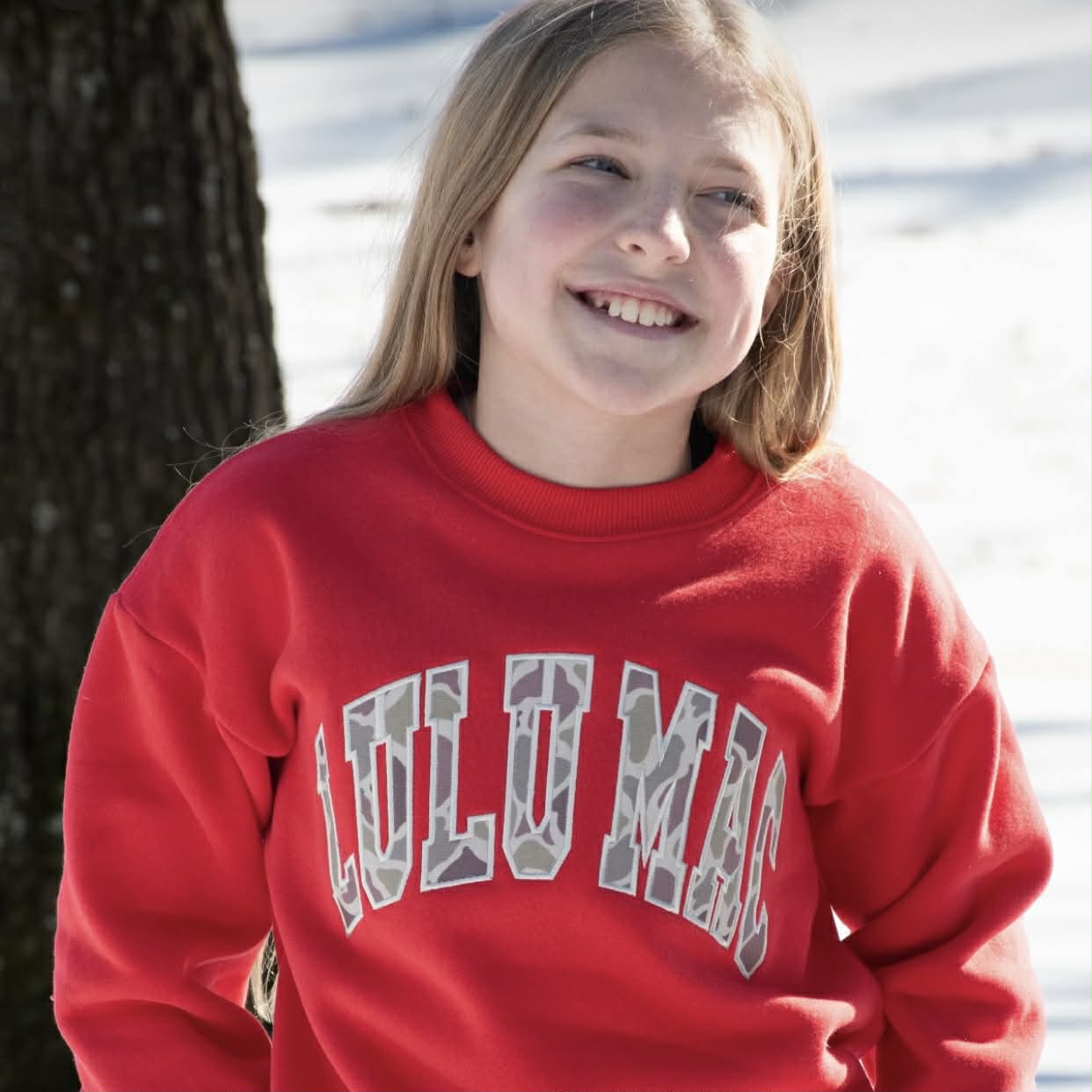Lulu Mac YOUTH Sweatshirt Red Camo