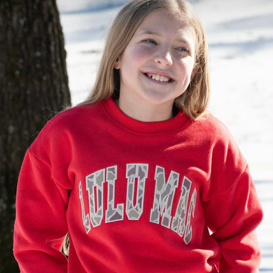 Lulu Mac YOUTH Sweatshirt Red Camo