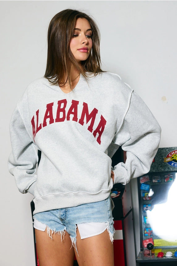 Alabama/AL Reversible Grey Pullover