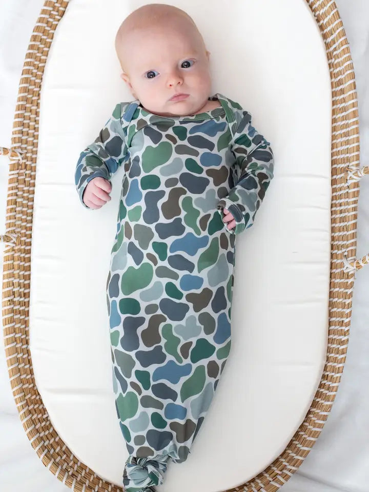 Pebble Camo- Knotted Gown
