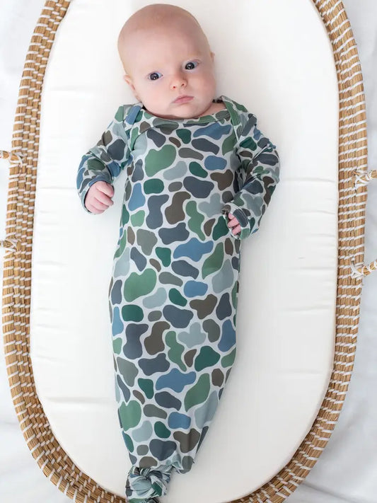 Pebble Camo- Knotted Gown