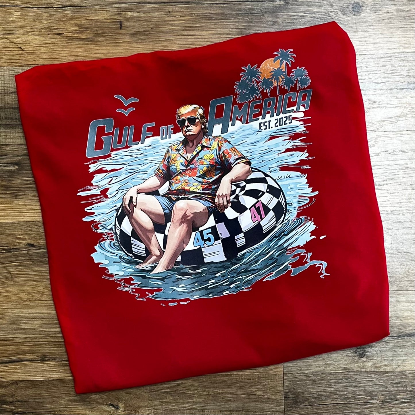 Gulf of America float Red Short Sleeve