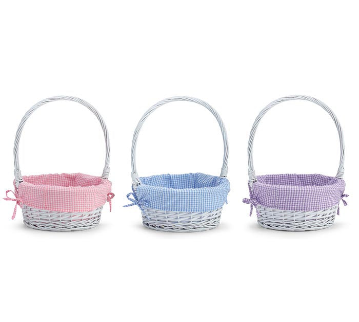 Easter Basket with Gingham Lining