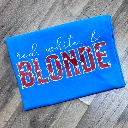 Red, White, & Blonde Caribe Short Sleeve