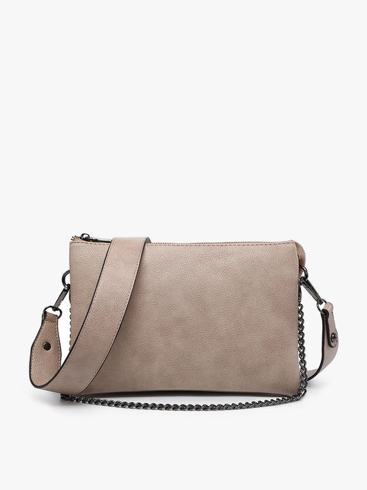 Izzy Beige Crossbody with Chain Strap