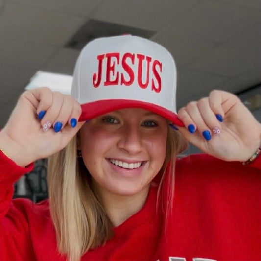 Lulu Mac Hat Jesus Red