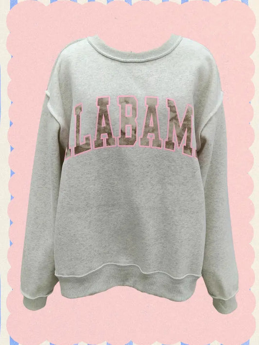 Alabama/AL Grey Camo Reversible Sweatshirt