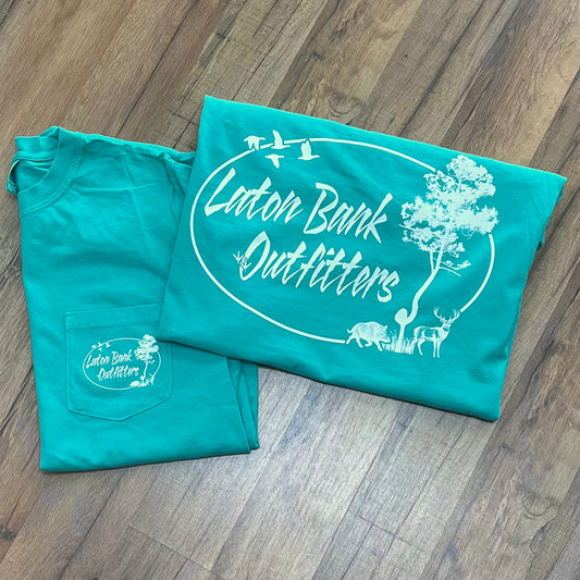 LBO White Logo Island Green Short Sleeve