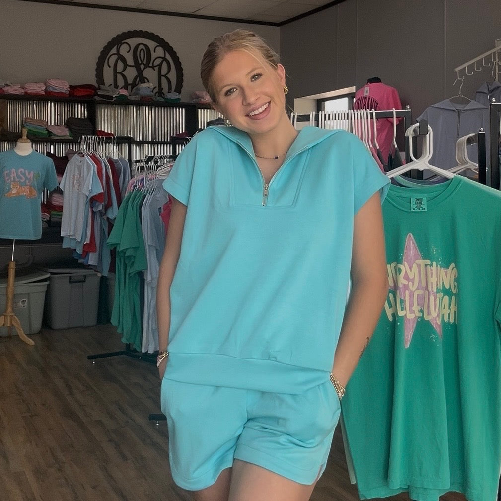 Scuba Shorts Set Aqua