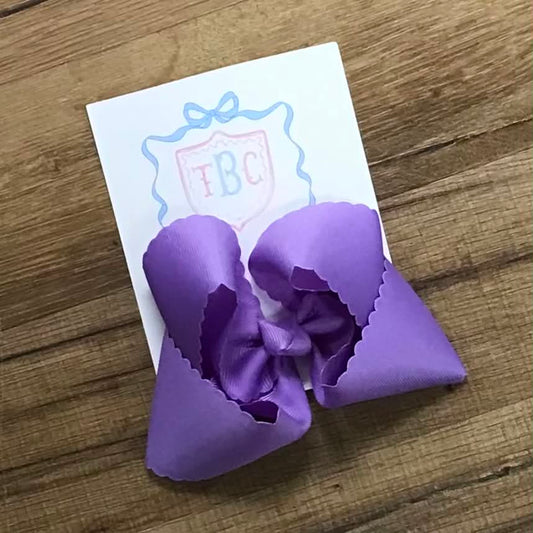 TBC Lavendar Scallop Bow Clip