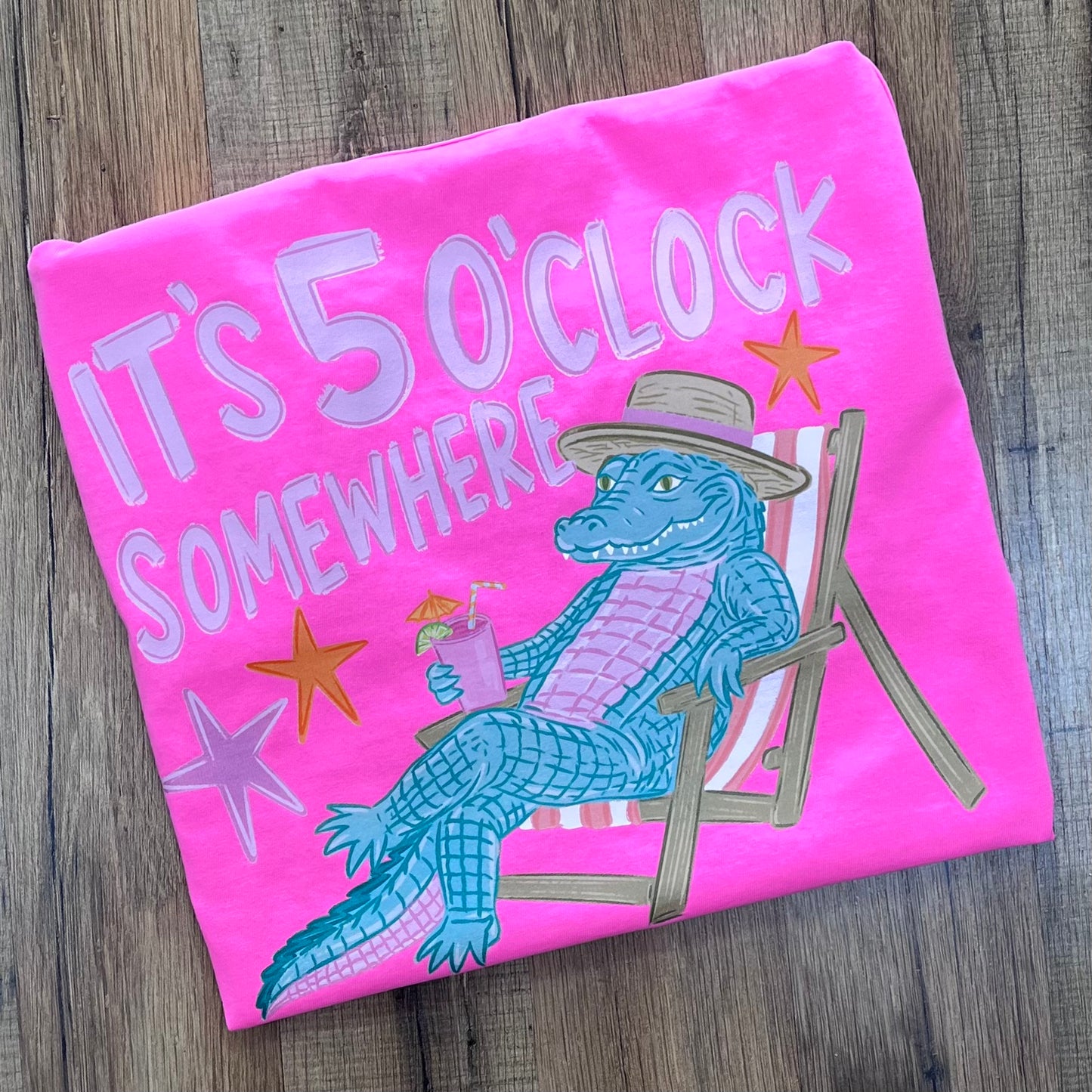 5 O’Clock Crock Pink Short Sleeve