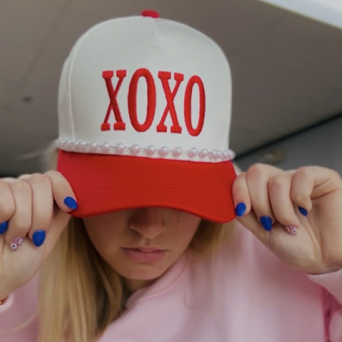 Lulu Mac Hat XOXO Red