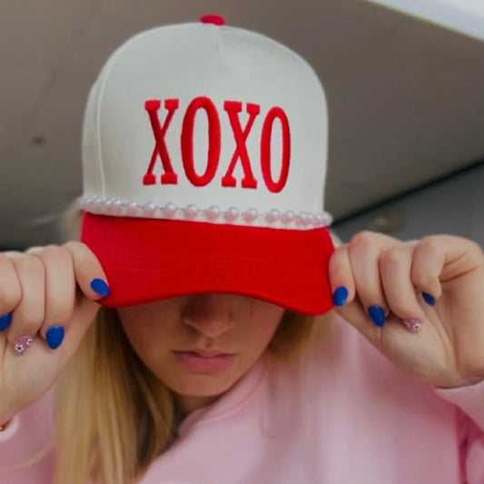 Lulu Mac Hat XOXO Red