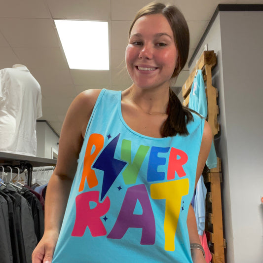 River Rat Blue Tee or Tank