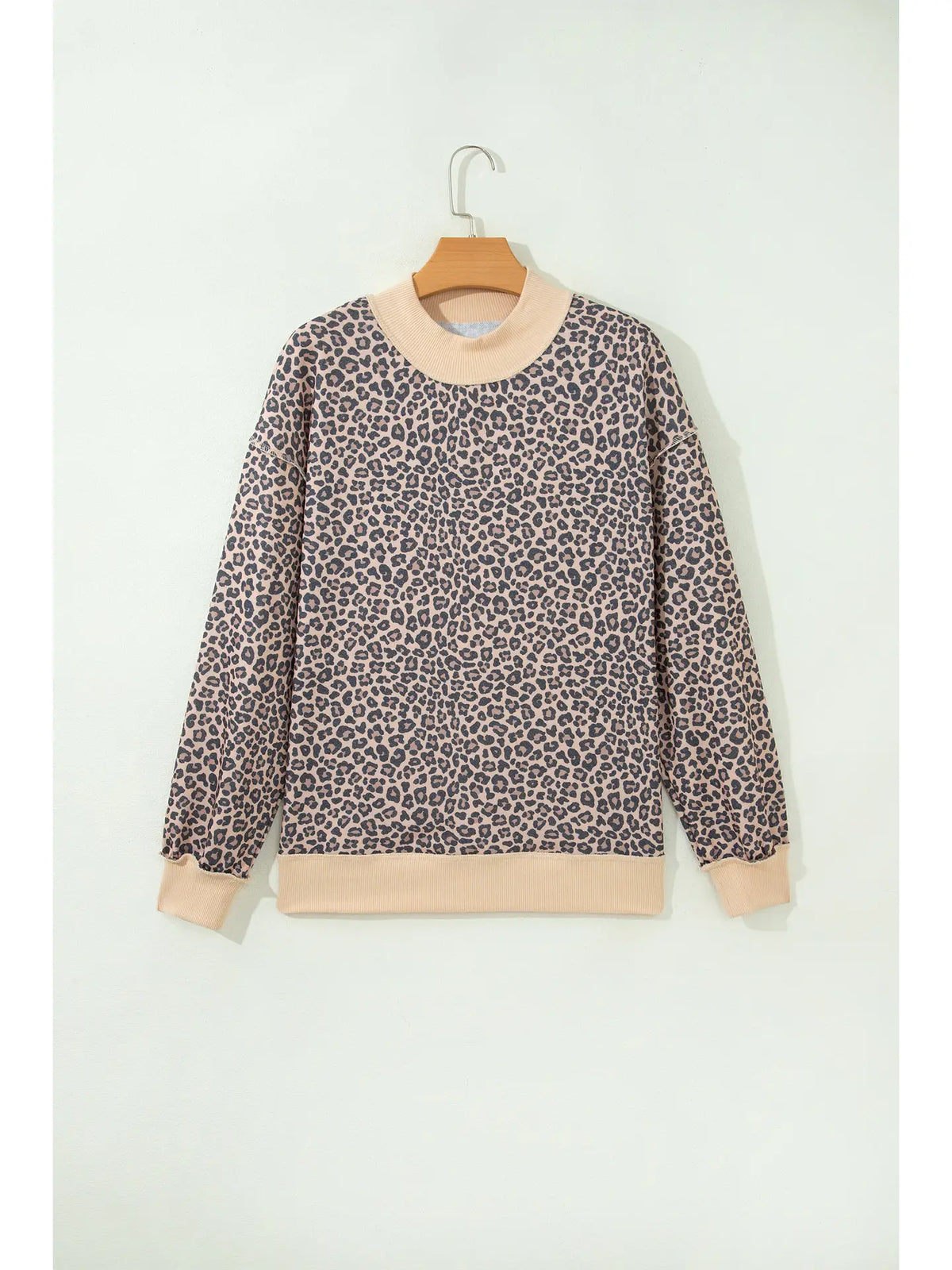 Mock Neck Leopard