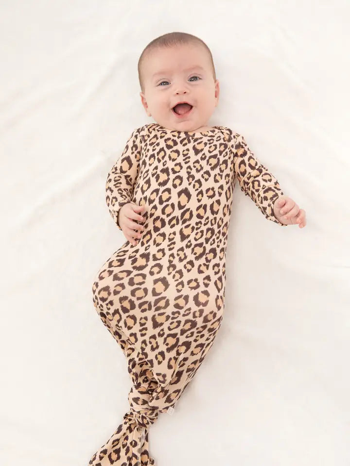 Leopard- Knotted Gown