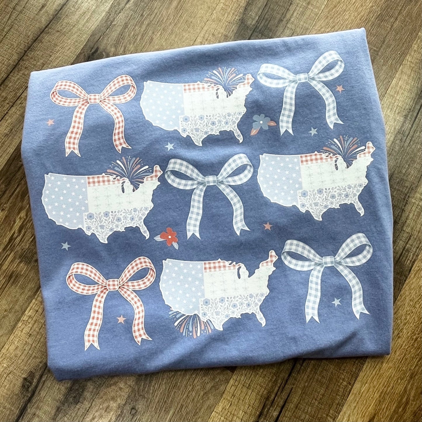 USA Bows Blue Short Sleeve