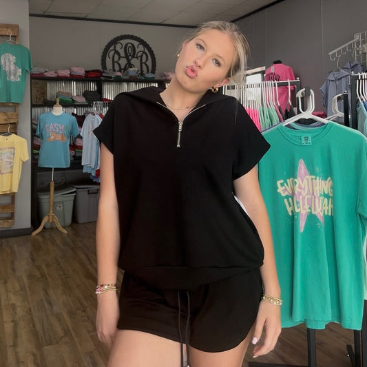 Scuba Shorts Set Black