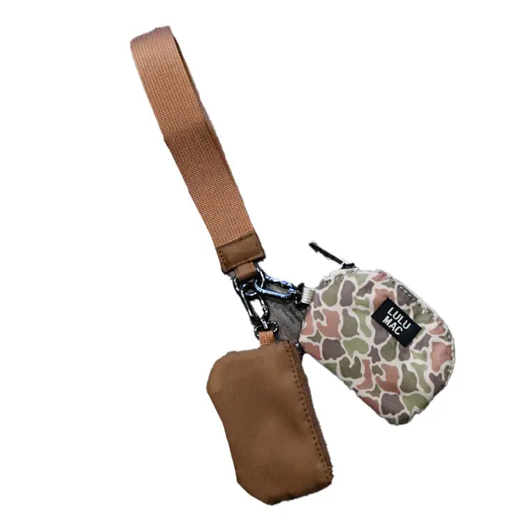 Lulu Mac Double Pouch Wristlet Dark Camo