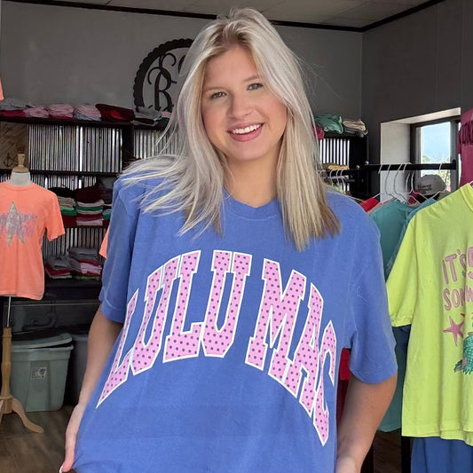 Lulu Mac T-Shirt Flo Blue Dots