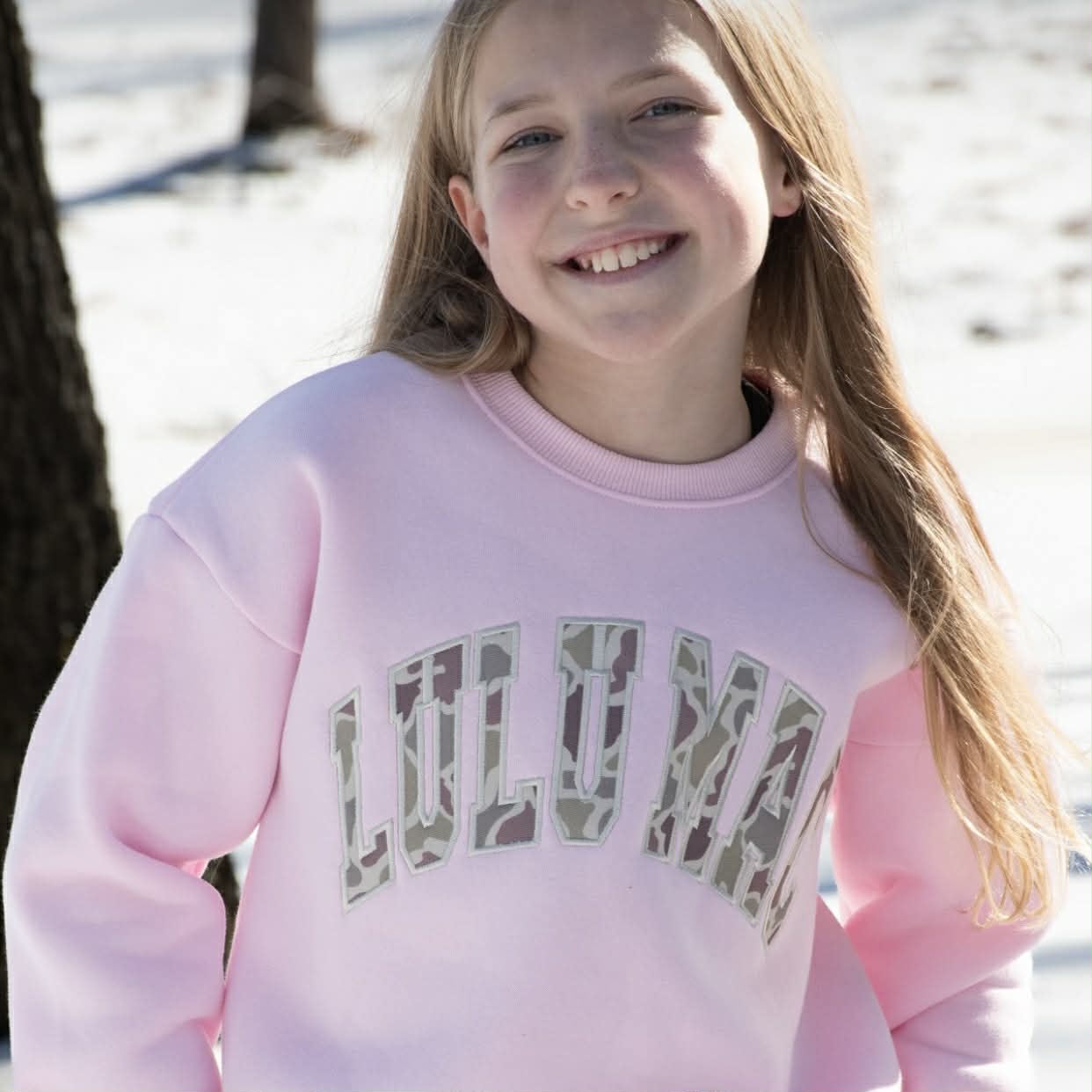 Lulu Mac YOUTH Sweatshirt Pink Camo