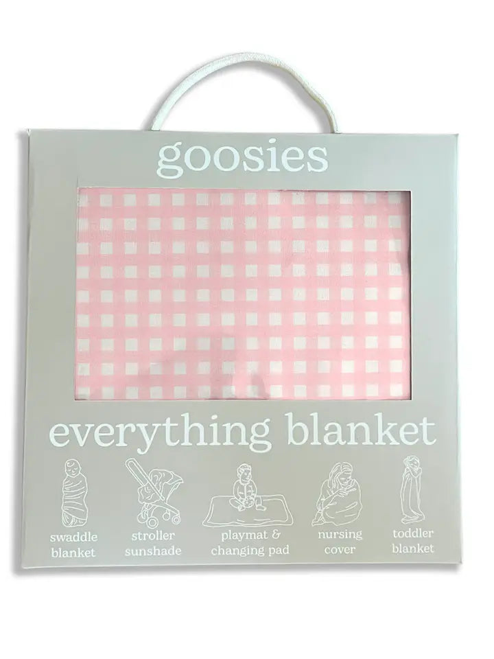 Pink Gingham- Everything Blanket