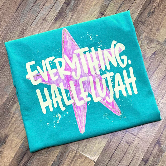 Everything Hallelujah Green Short Sleeve